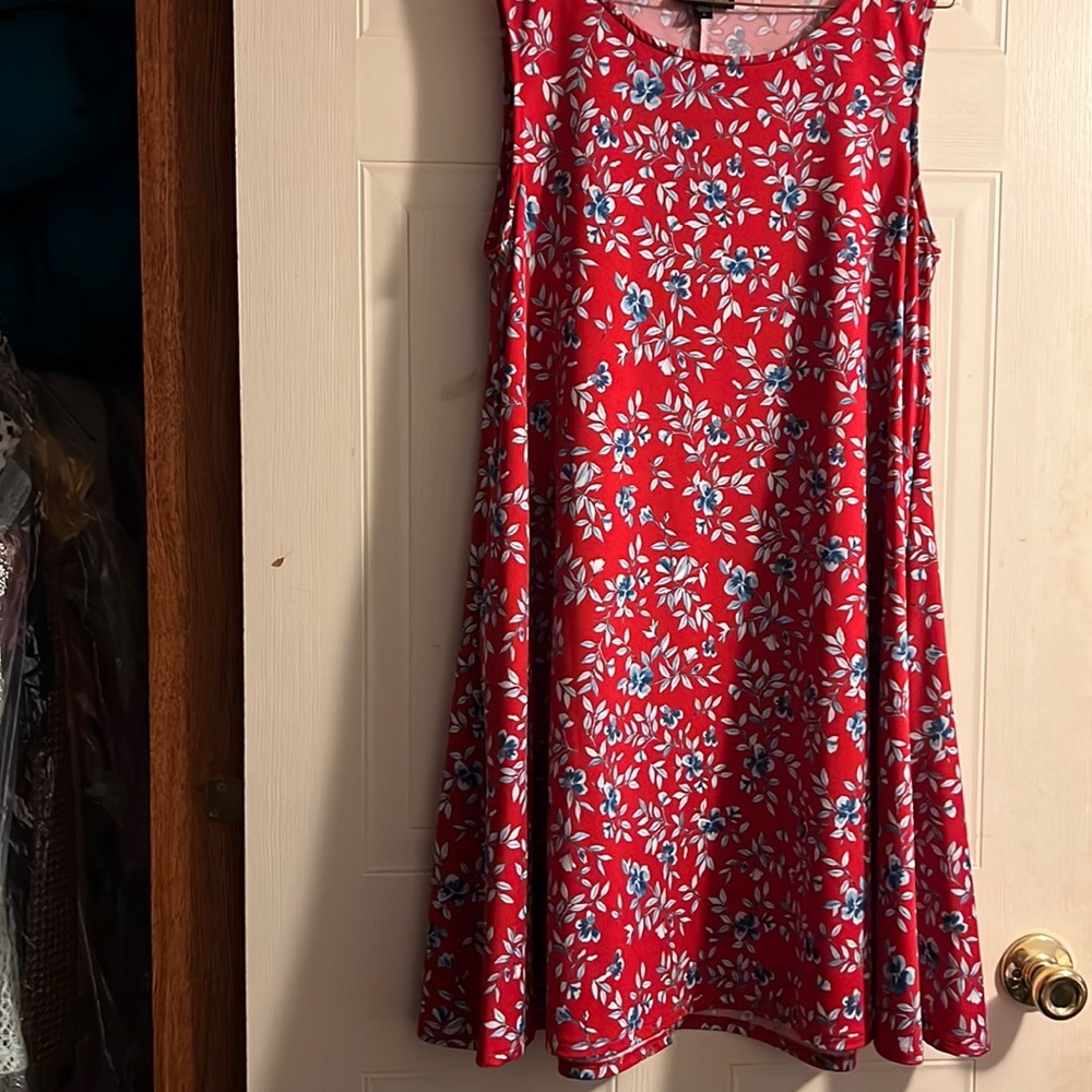 Sleeveless flare bottom dress